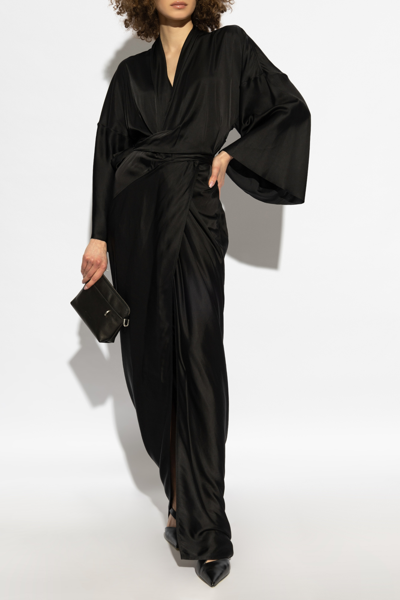 Black Dress Wrap Gown Rick Owens - Vitkac Italy